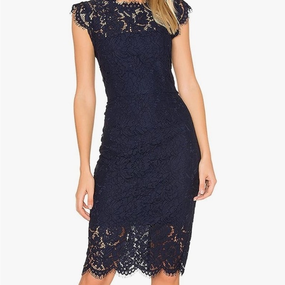 MEROKEETY Lace Cocktail Dress - Sleeveless, Elegant, Size Large - NWT - Picture 3 of 9